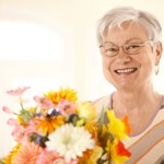 Frau mit Blumen